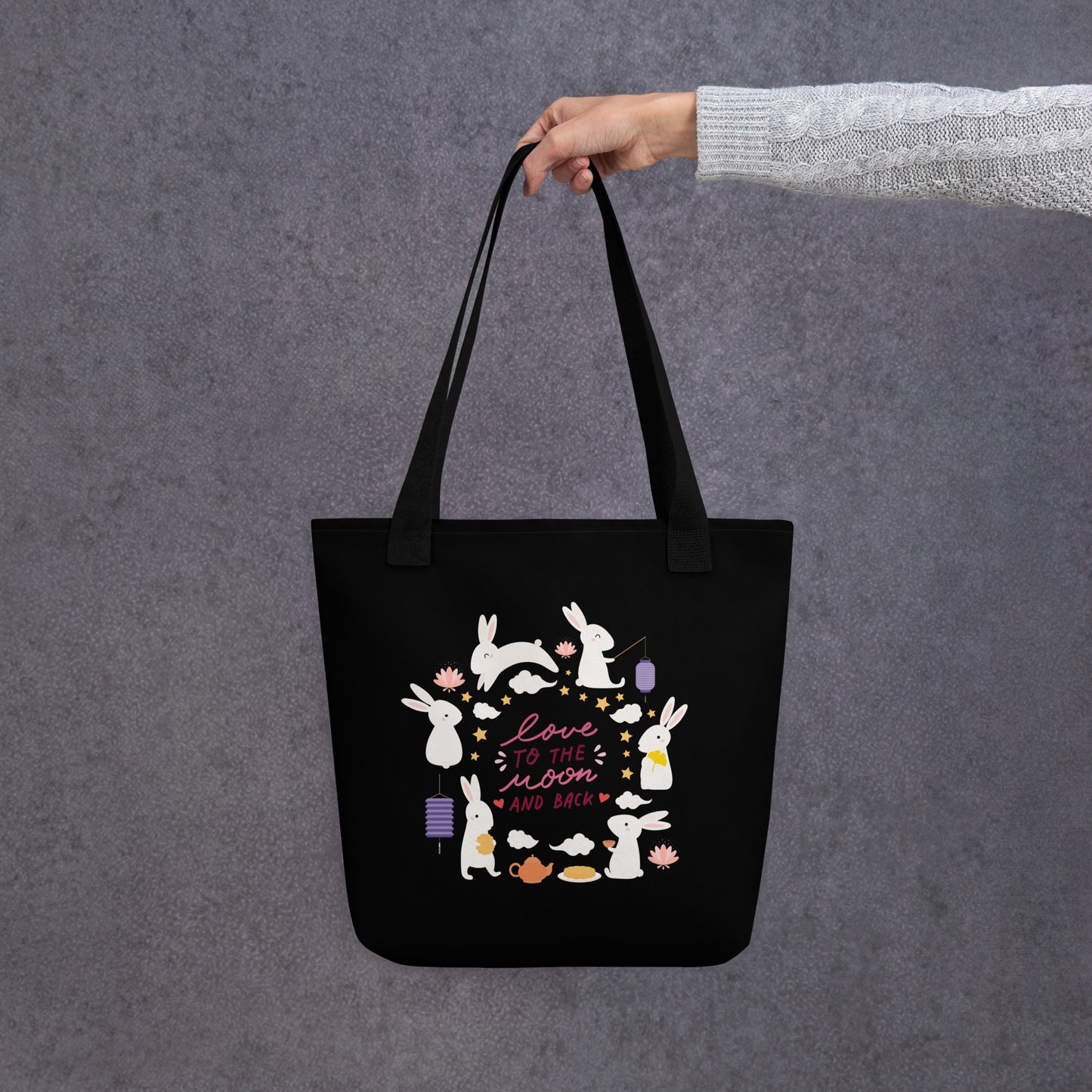 Love To The Moon And Back Tote Bag