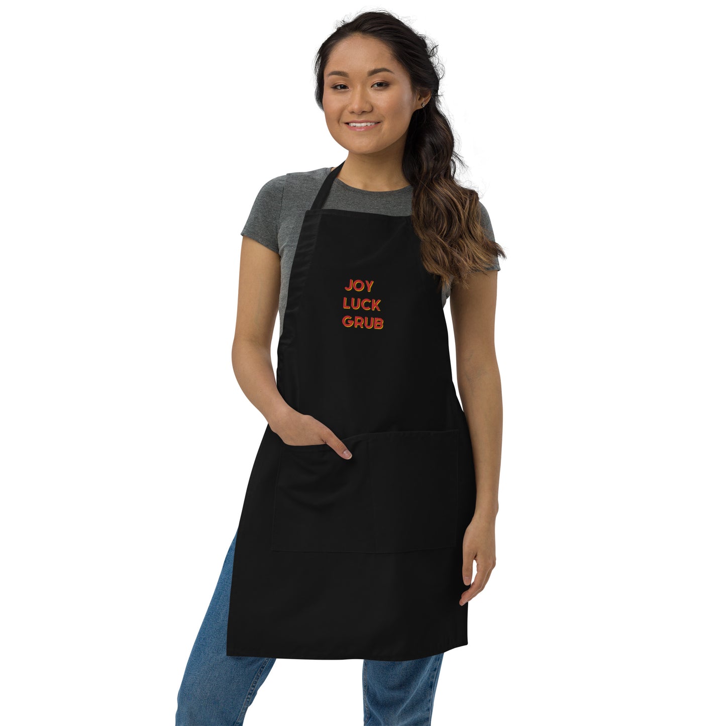 Joy Luck Grub Embroidered Apron