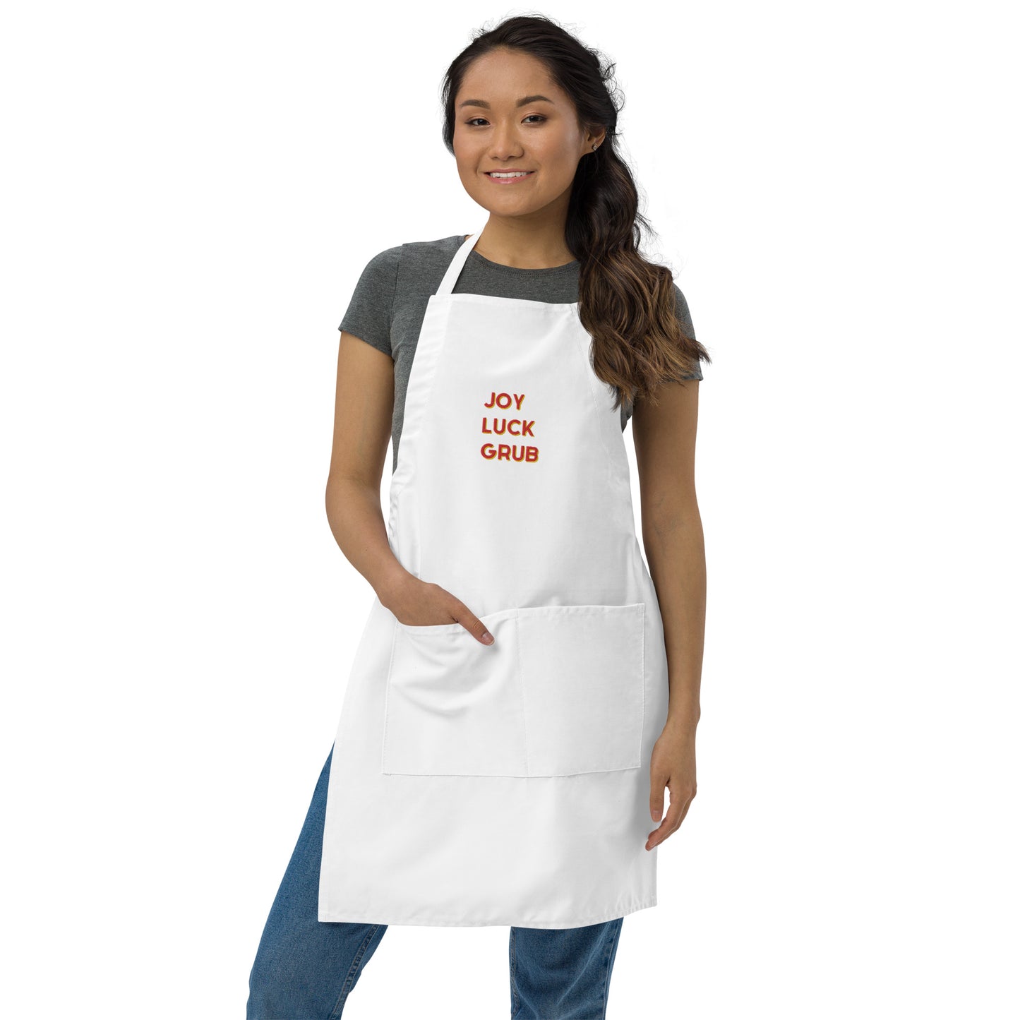 Joy Luck Grub Embroidered Apron