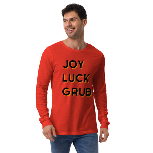 Joy Luck Grub Red Unisex Long Sleeve Tee