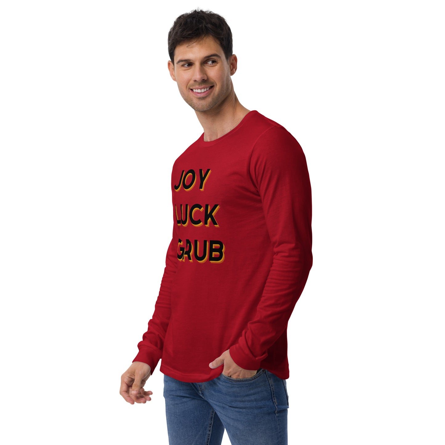 Joy Luck Grub Red Unisex Long Sleeve Tee