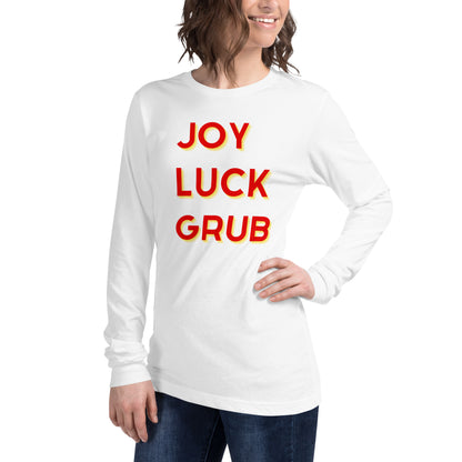 Joy Luck Grub White Unisex Long Sleeve Tee